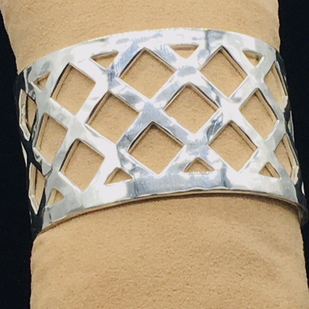 Rustic Cuff Silver Accent Decor With Intricate La… - image 3